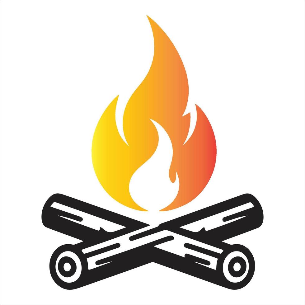 Campfire Icon, Bonfire Illustration vector