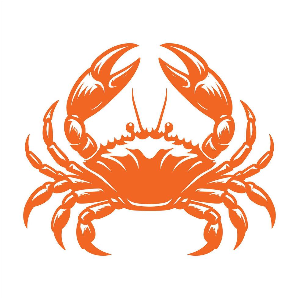 Crab Silhouette icon on white background vector