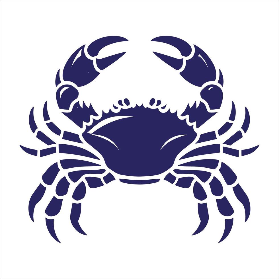 A crab icon on a white background vector