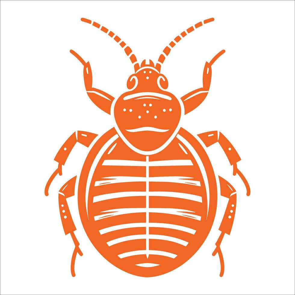 Bed Bug Illustration with Detailed Segmented Body and Antennae for Educational and Informational Purposes vector