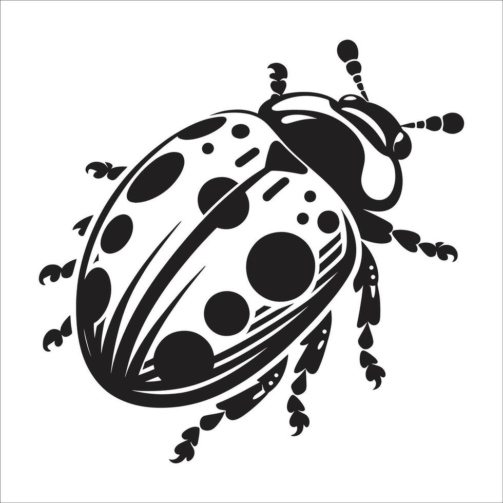 Ladybug illustration On White Background vector