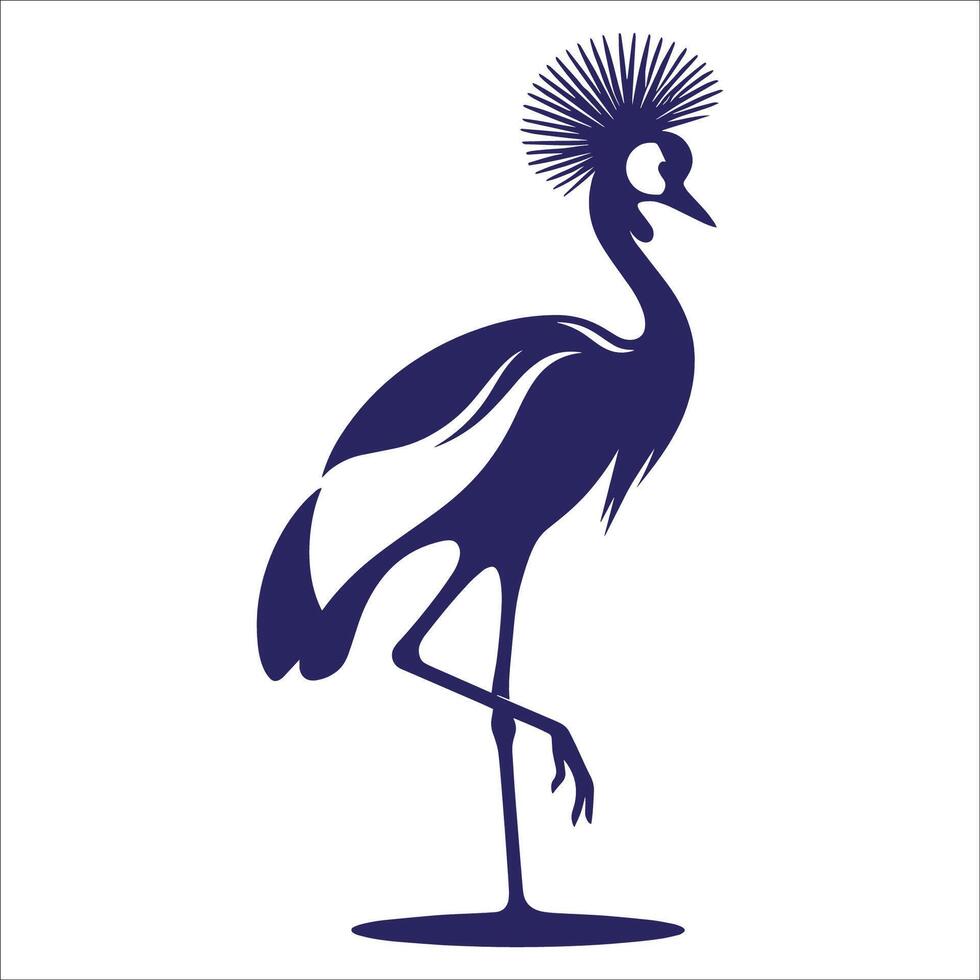 A blue and white bird with a long beak vector