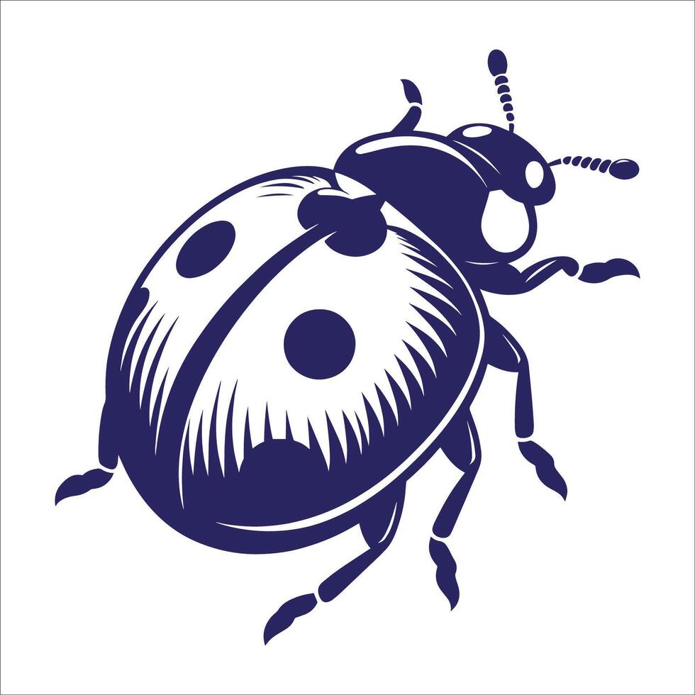 Beautiful Ladybug Illustration with Detailed Design Realistic Ladybird Beetle Clipart Cute Insect Graphic for Nature and Wildlife Themes vector