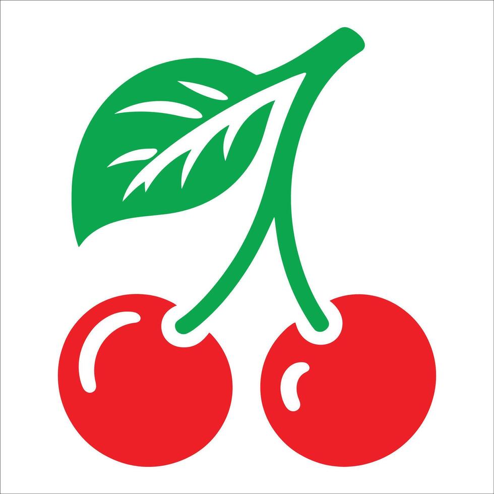 Cherry logo clipart vector