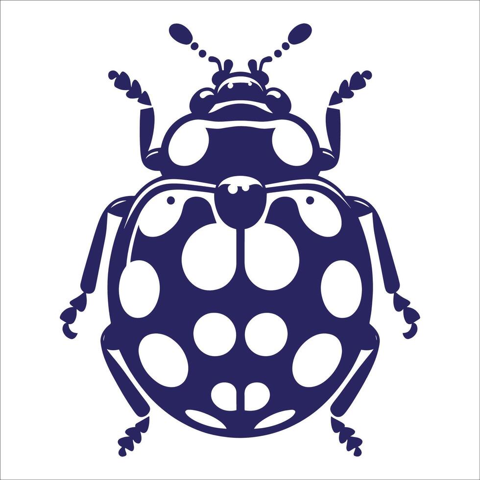 A ladybug with polka dots on its back vector