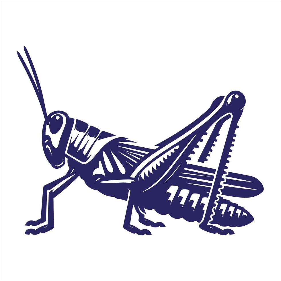 Grasshopper silhouette silhouette illustration vector