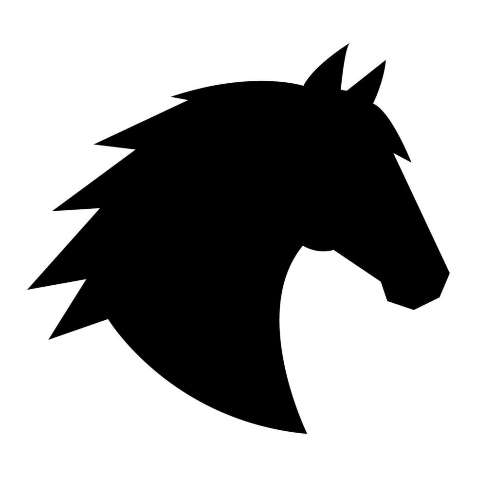 Bold horse head silhouette symbolizing strength, freedom, and elegance vector
