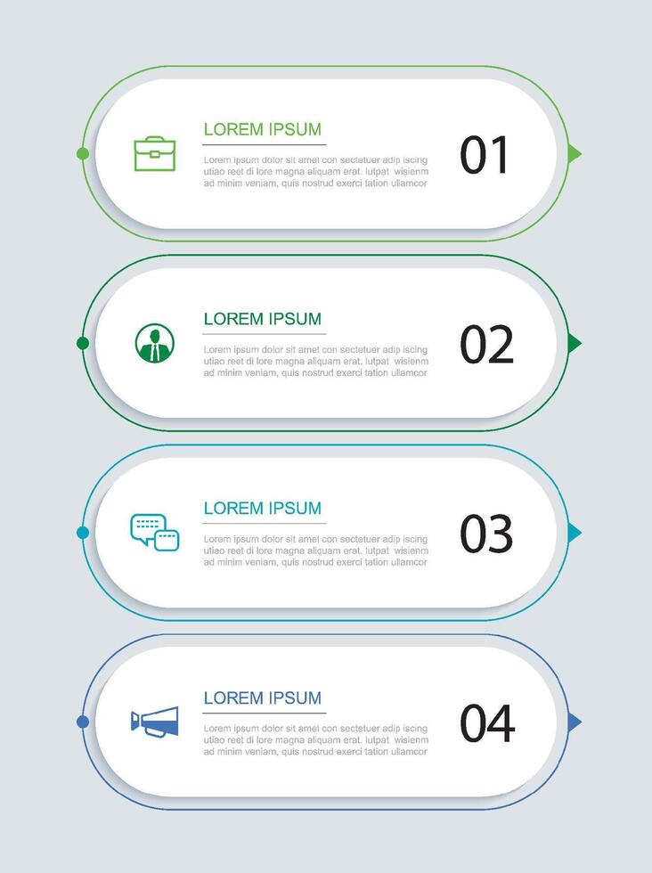 4 data infographic tab layout template. Illustration business abstract background. vector