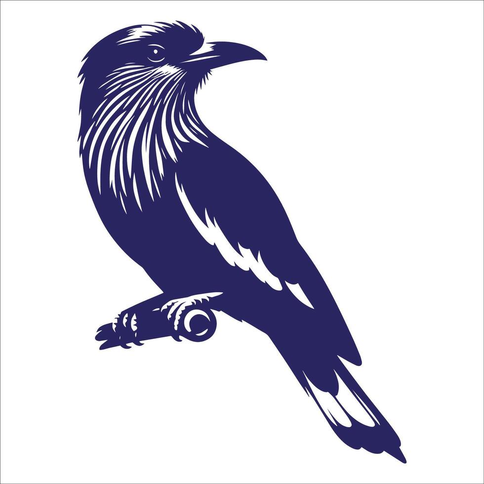 A blue bird sitting on a branch vector