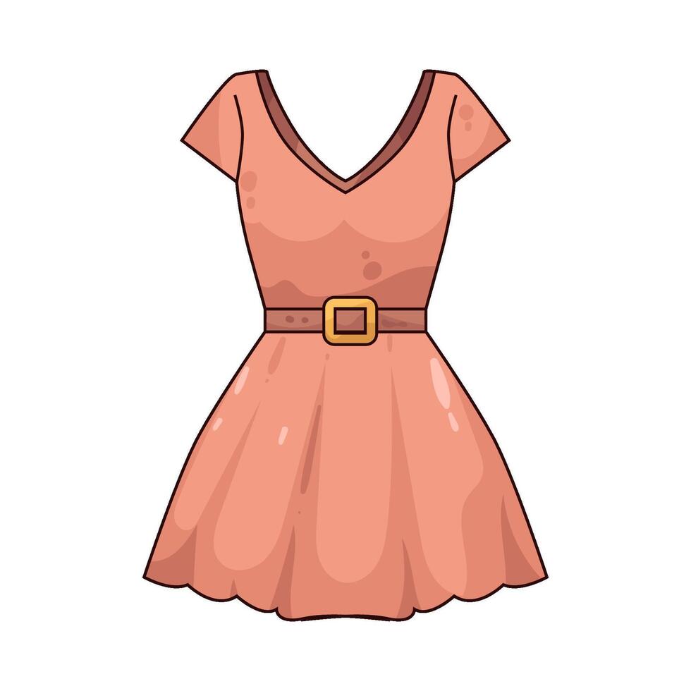 illustration of short dress vector