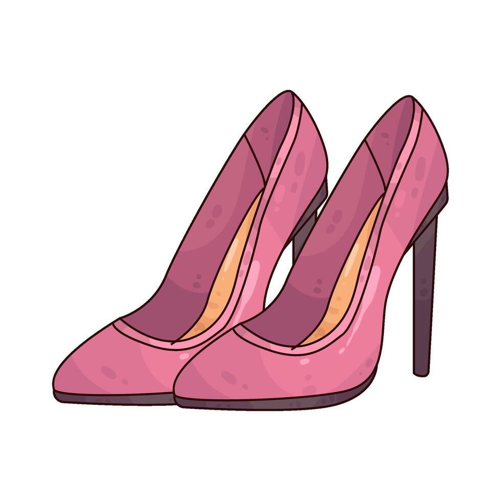pink high heels vector