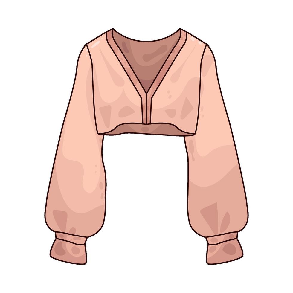 illustration of crop top vector