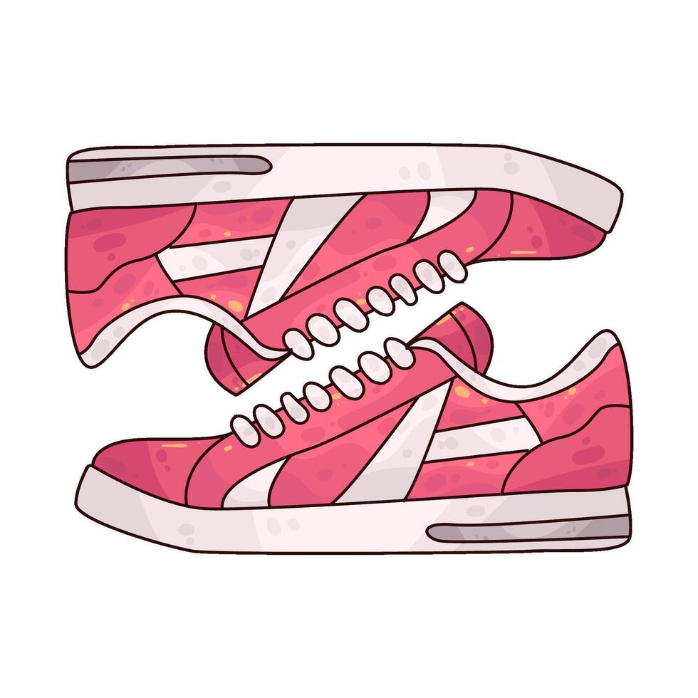 pink sneakers illustration vector