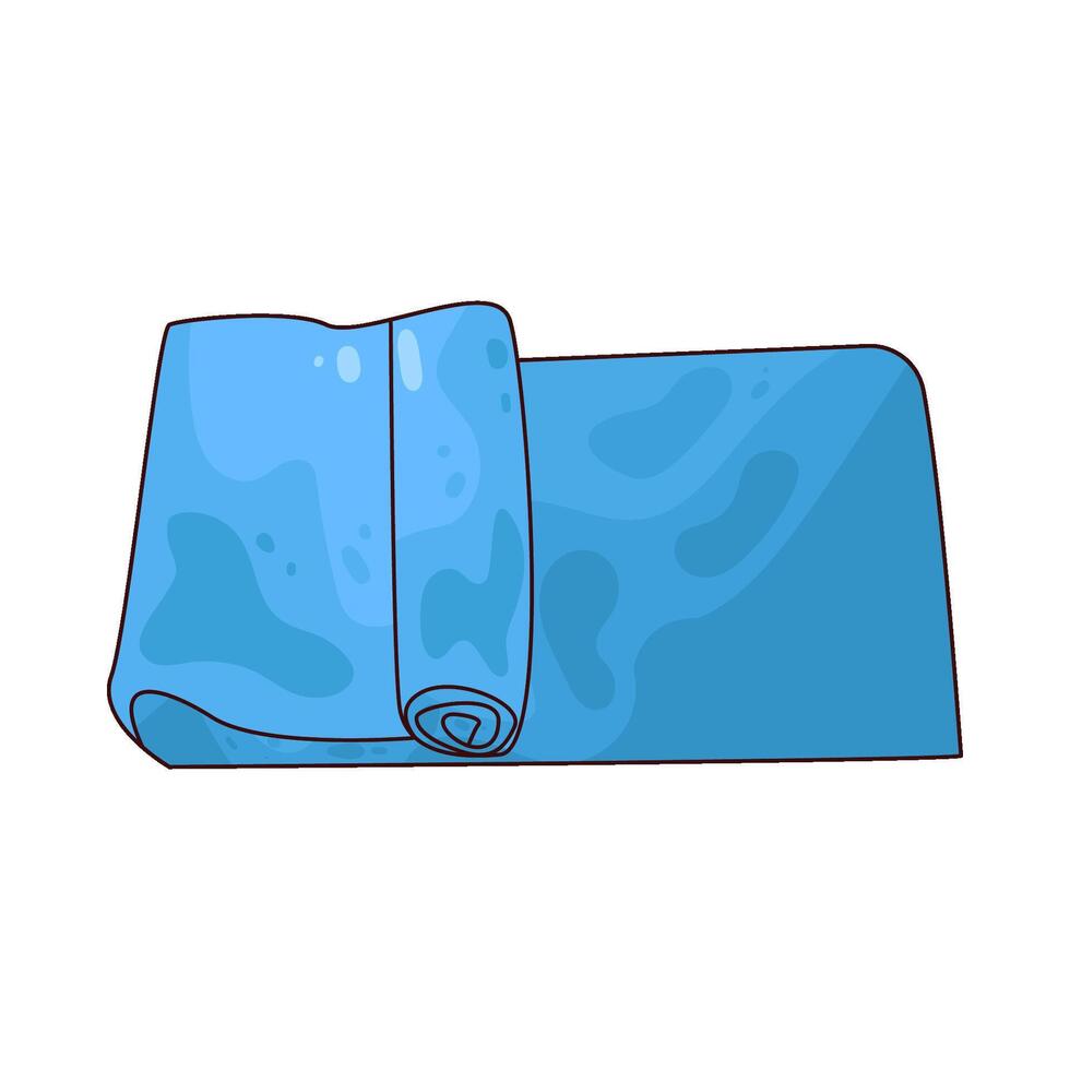 blue yoga mat vector