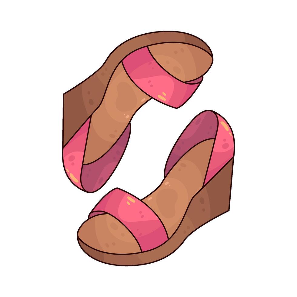 Wedges heels illustration vector