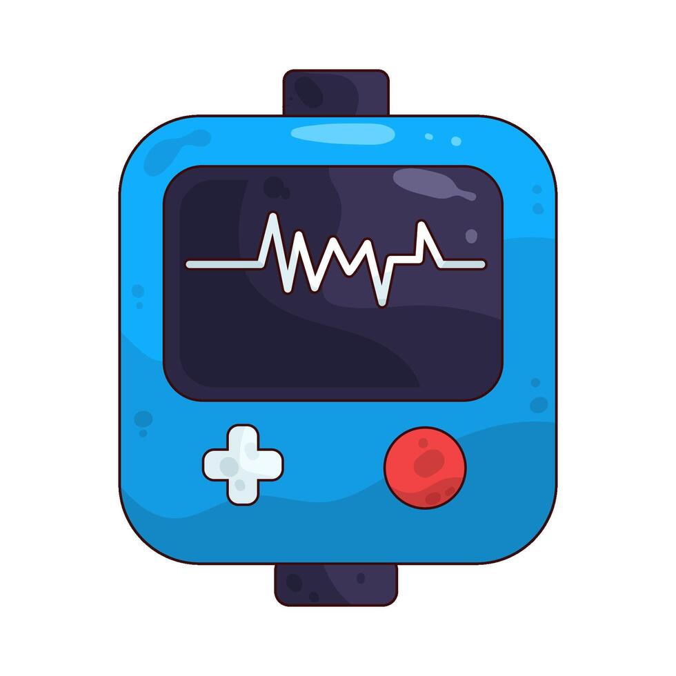 gym heart rate monitor vector