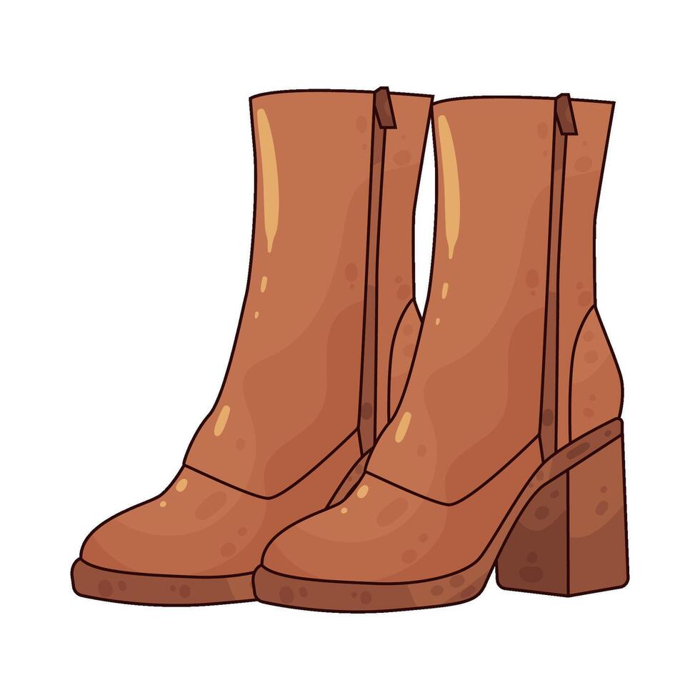 ankle boots illustration vector