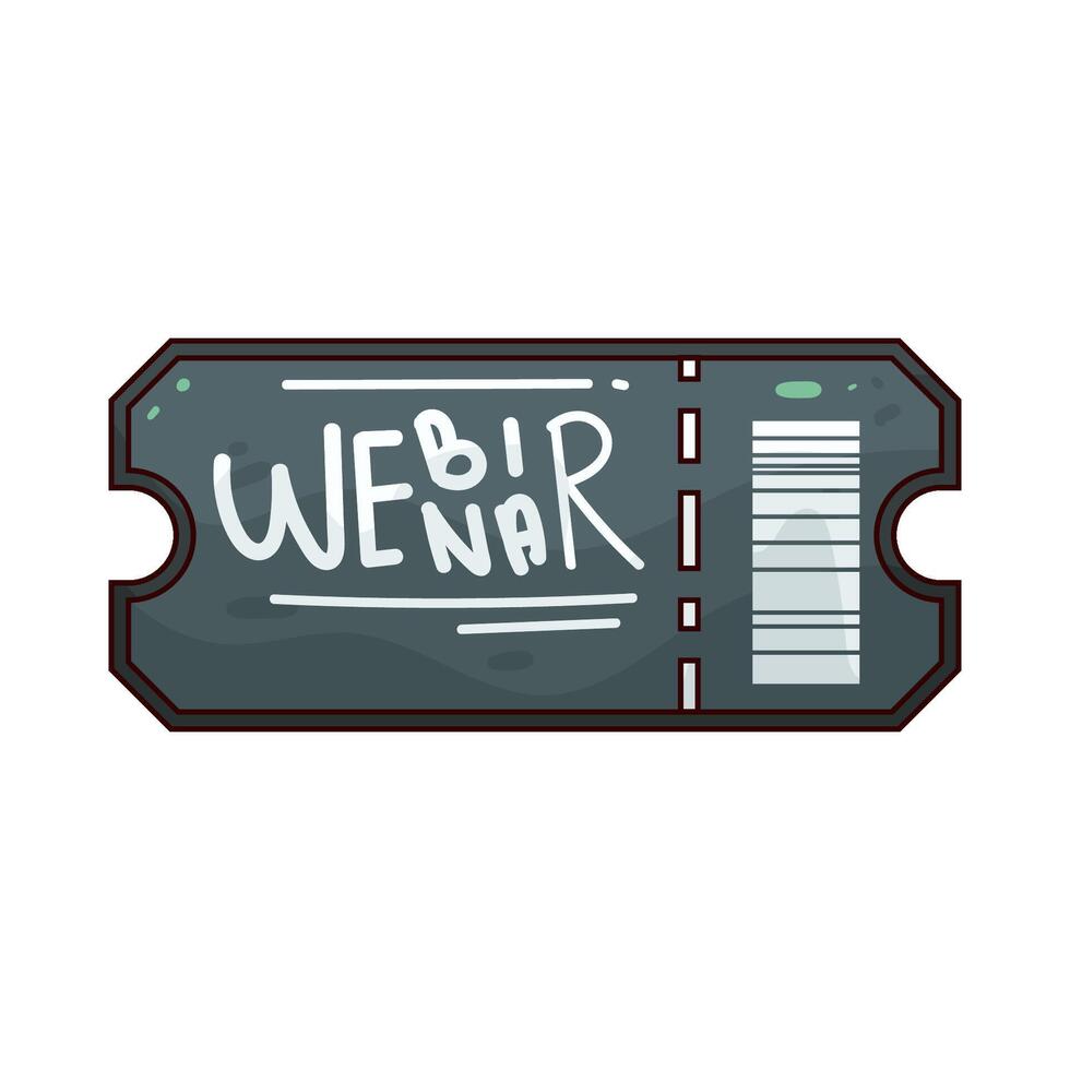 webinar Ticket illustration vector