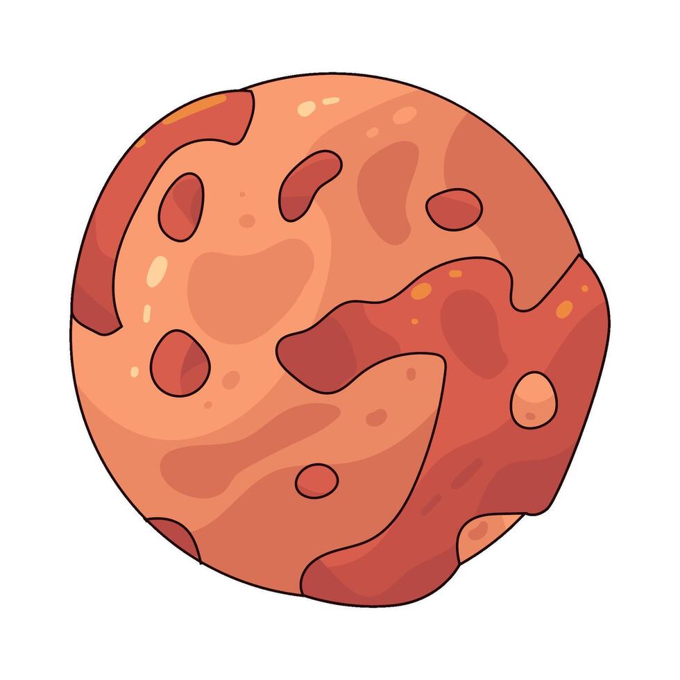 illustration of a mars vector