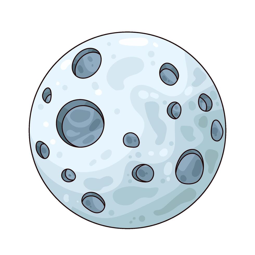 illustration of a moon vector