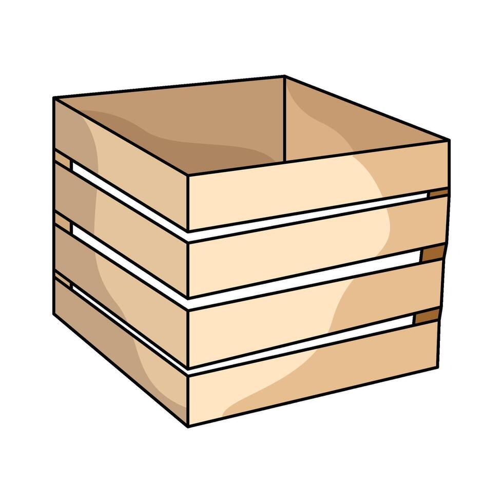 illustration of Wooden Crate vector