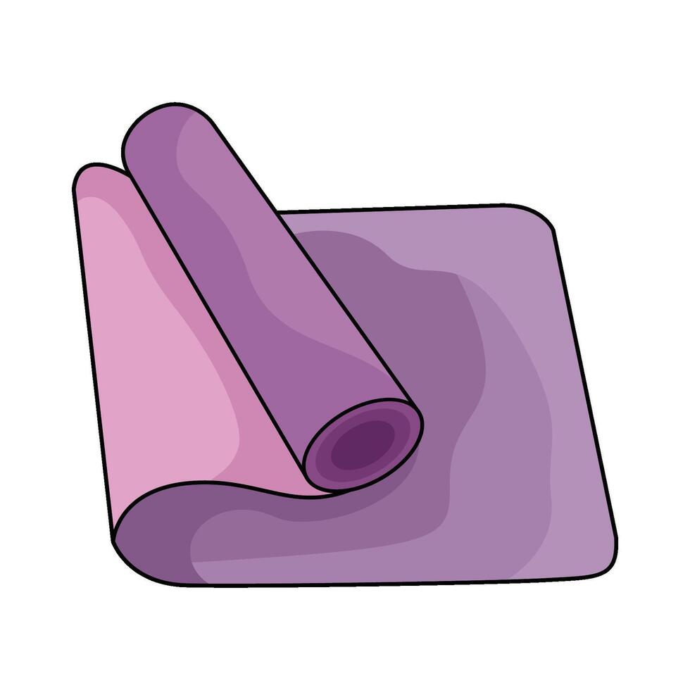 illustration of Pink Yoga Mat vector