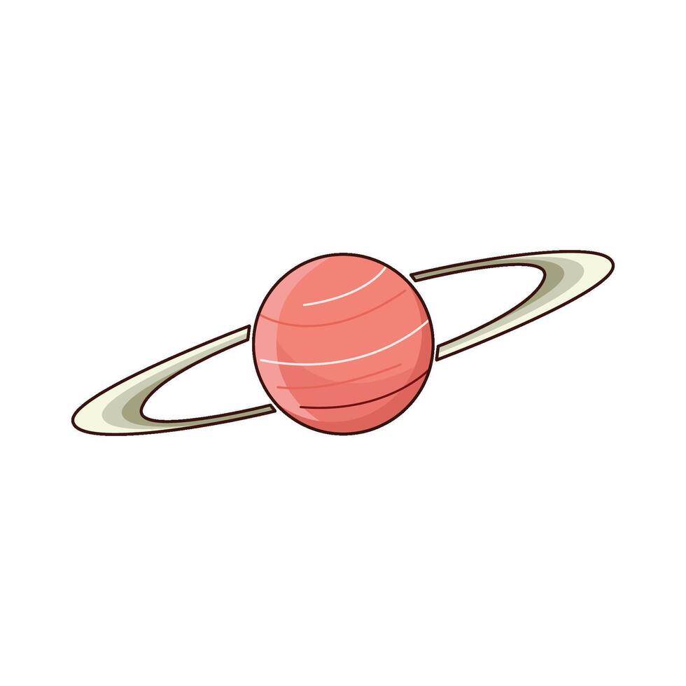 Saturn planet illustration vector