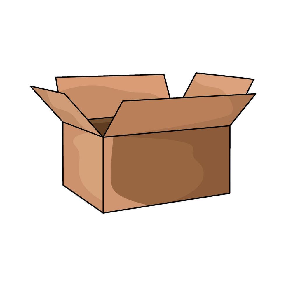 Open Cardboard Box illustration vector