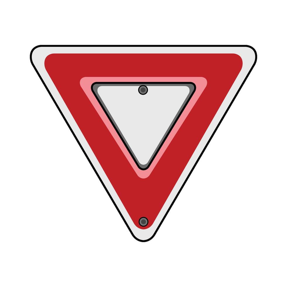 illustration of Street Yield Sign vector