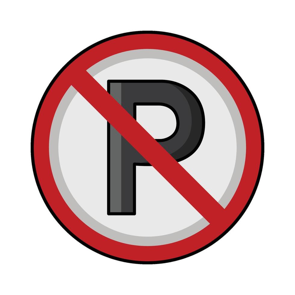 No Parking Sign vector