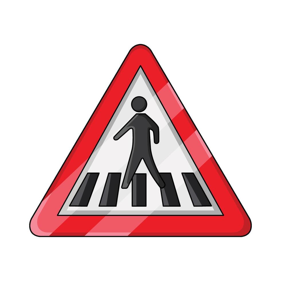 Pedestrian Crossing Sign illustration vector