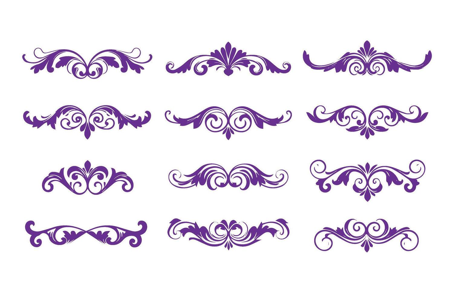 Luxury Swirl Patterns and Elegant Ornamental Lines Decorative Accents vector