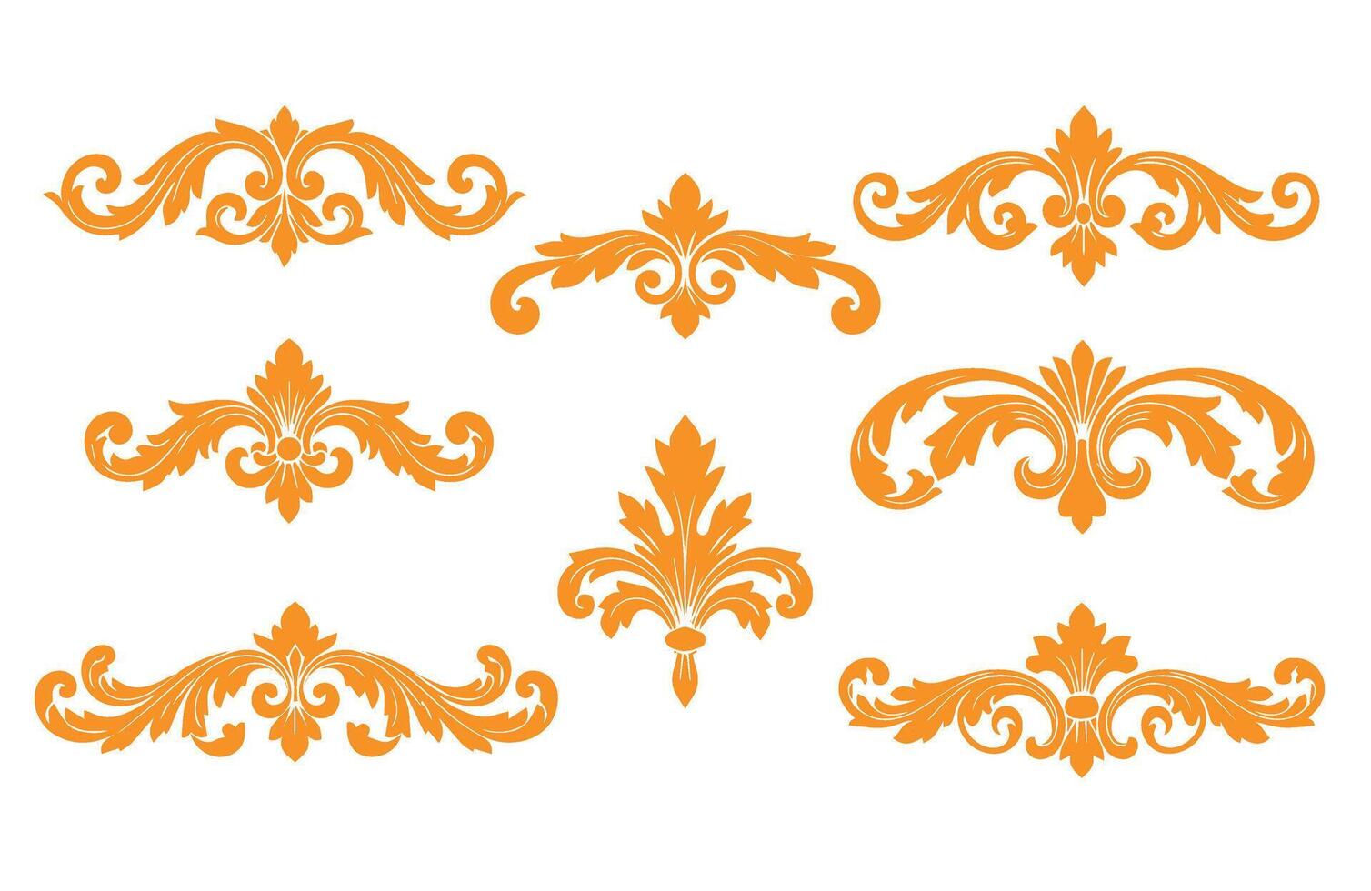 Luxury Swirl Patterns and Elegant Ornamental Lines Embellished Art vector