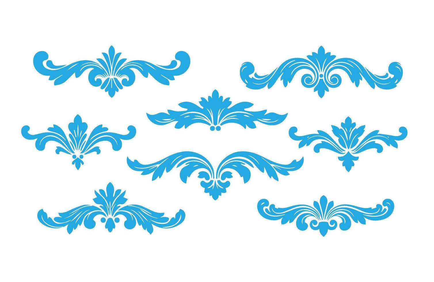 Luxury Swirl Patterns and Fancy Floral Elements Timeless Decoration vector