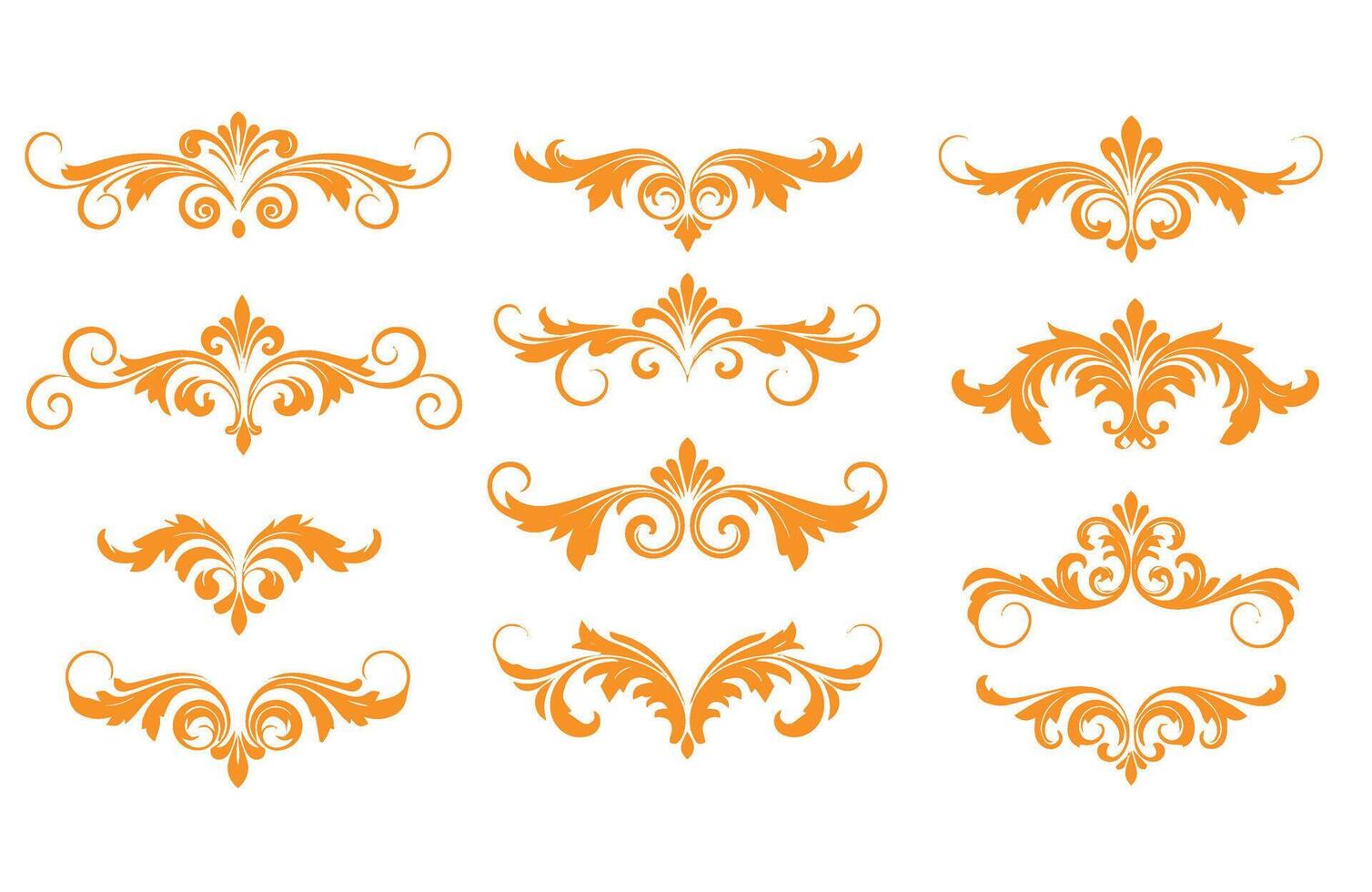 Elegant Ornamental Lines and Fancy Floral Elements Calligraphy Style vector