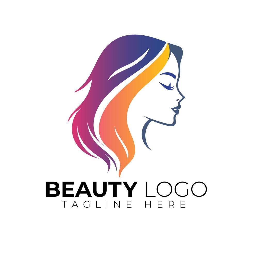 beauty salon logo template vector