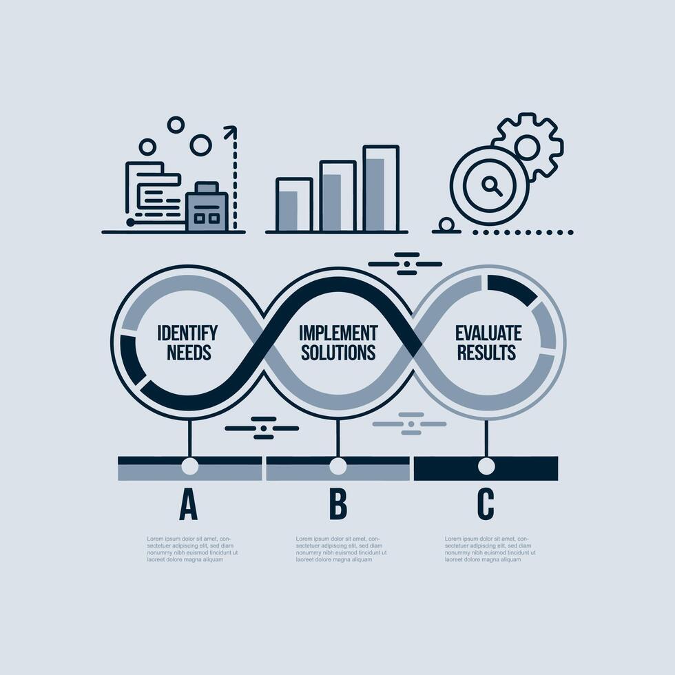 Business infographics process. Timeline-infographics with-3 steps, and-options.Vector-design. vector