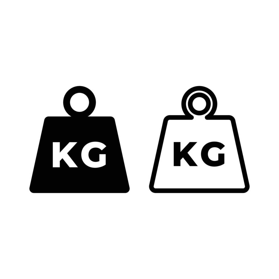 weight kilogram icon design template vector