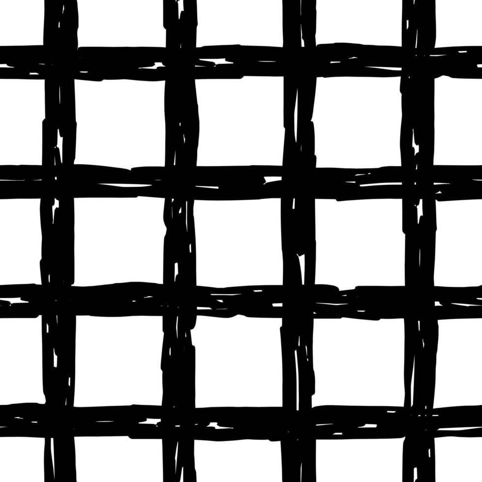 Black and white Checkered Seamless Pattern Grunge vector