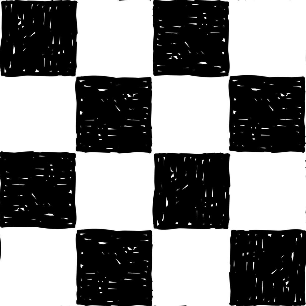 Grunge Checkerboard Seamless Pattern vector