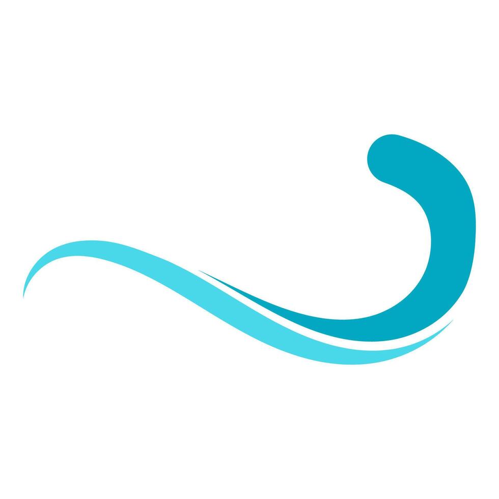 Wave design symbolizing water, wave ocean blue aqua turquoise vector
