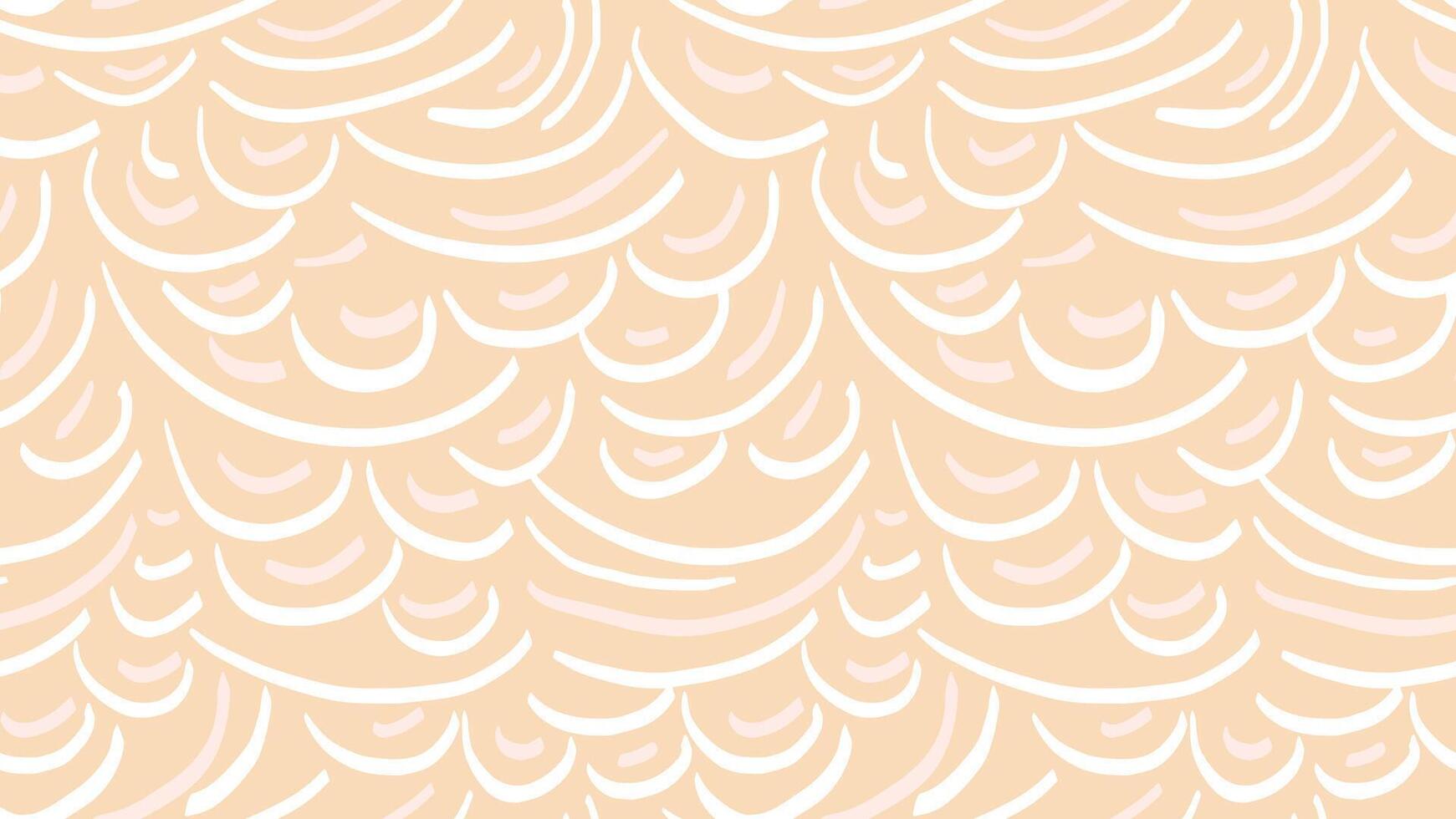 Pastel plain print. Abstract organic shapes seamless pattern. hand drawn sketch unique forms semicircle lines. Contemporary minimalist ornament vector