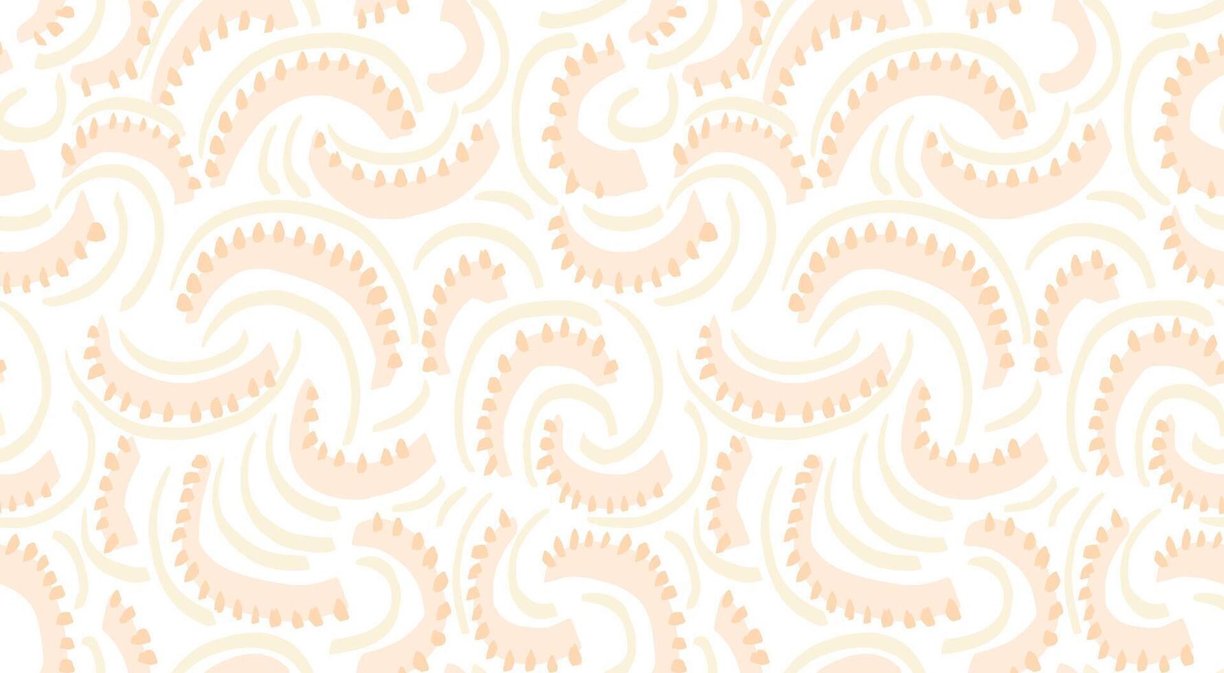 Contemporary pastel seamless pattern with abstract organic shapes. Unique irregular semicircular forms print. Simple background ornament. hand drawn sketch vector
