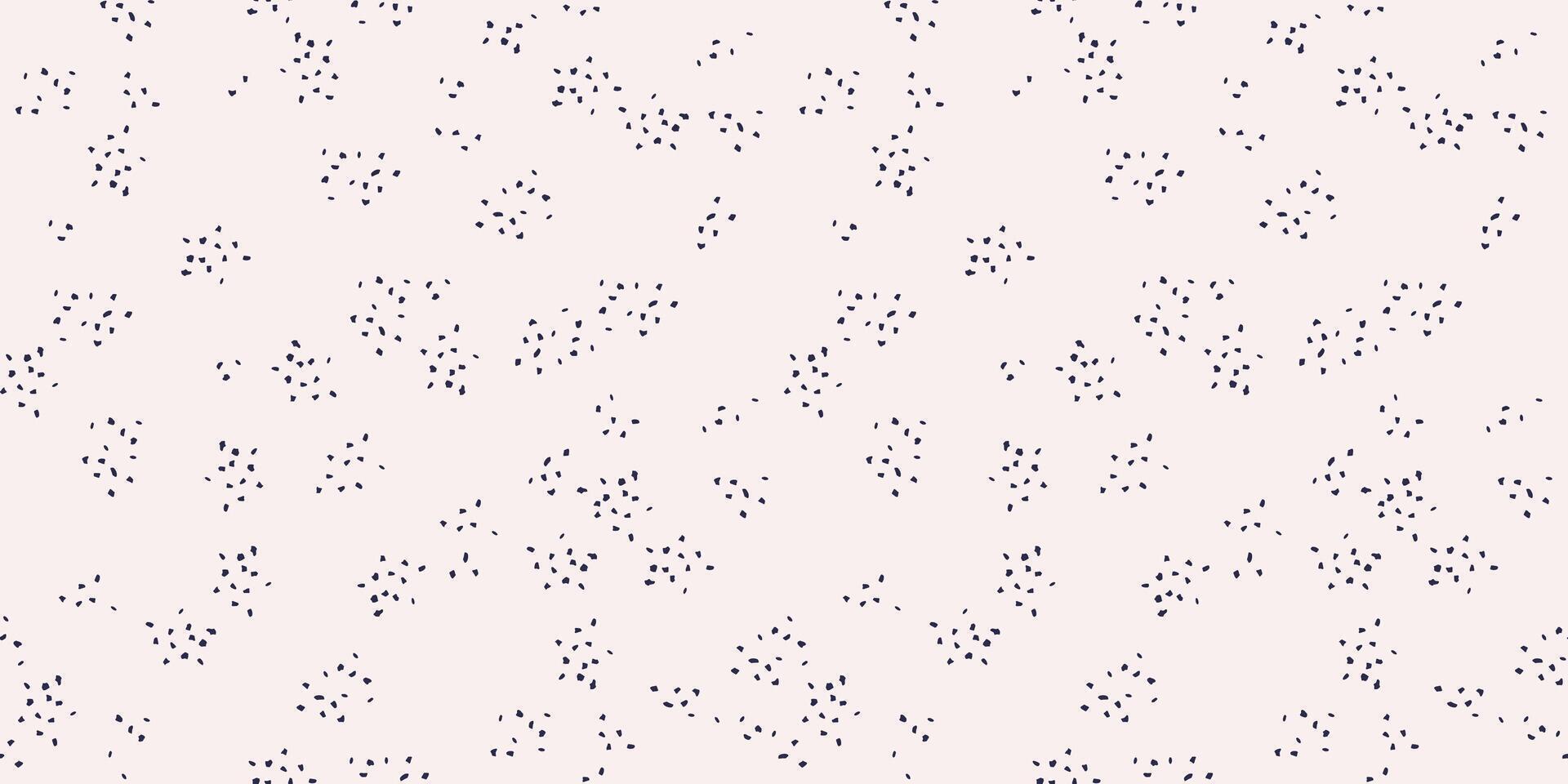 Black and white Polka dots ornament. Plain minimalist seamless pattern with abstract shape random dots, spots, drops snowflakes. hand drawn sketch. vector