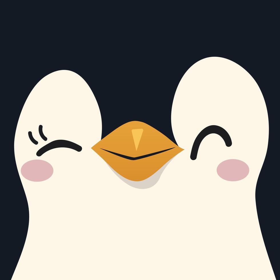 illustration of a cute penguin face vector