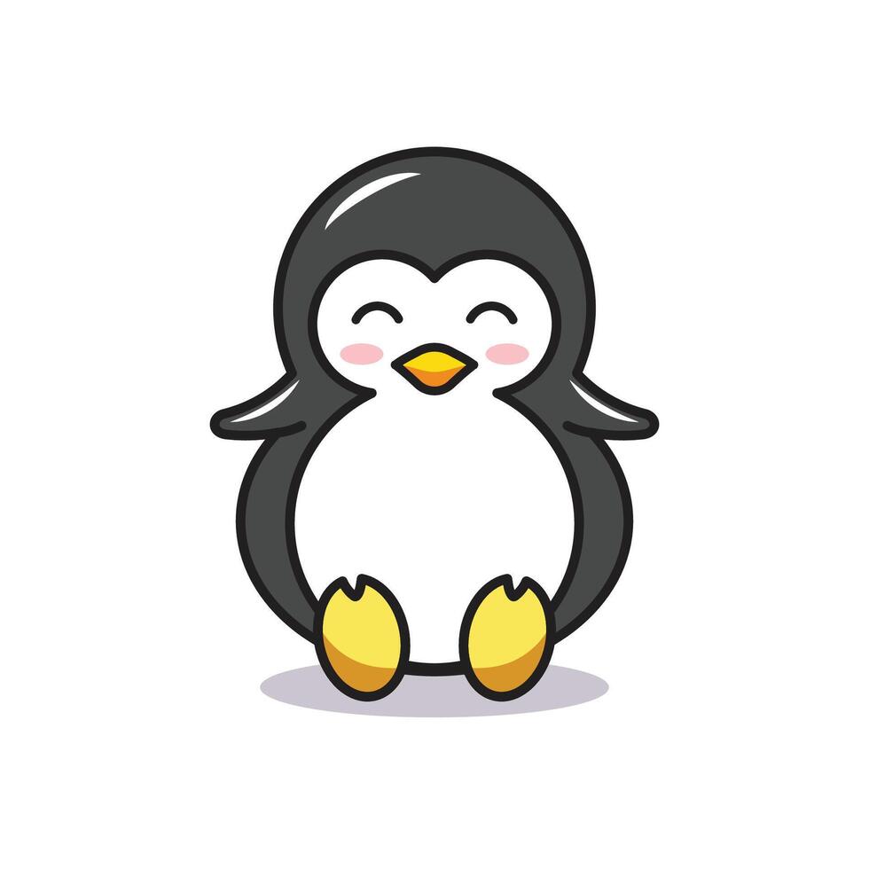 Graphic Cartoon of a Penguin vector
