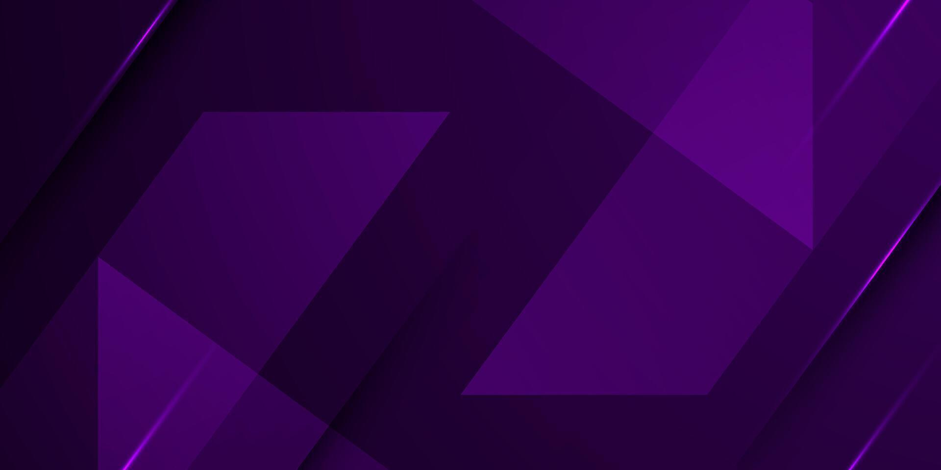 Abstract dark purple geometric overlap triangle 3D background. Trendy shapes pattern design. vector