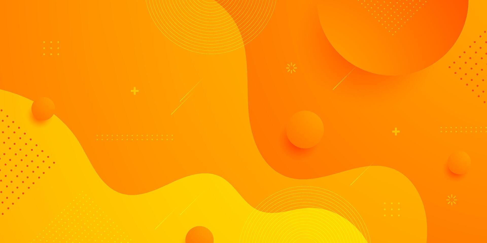 Abstract colorful wave orange 3D background. Wave fluid shapes pattern design. vector
