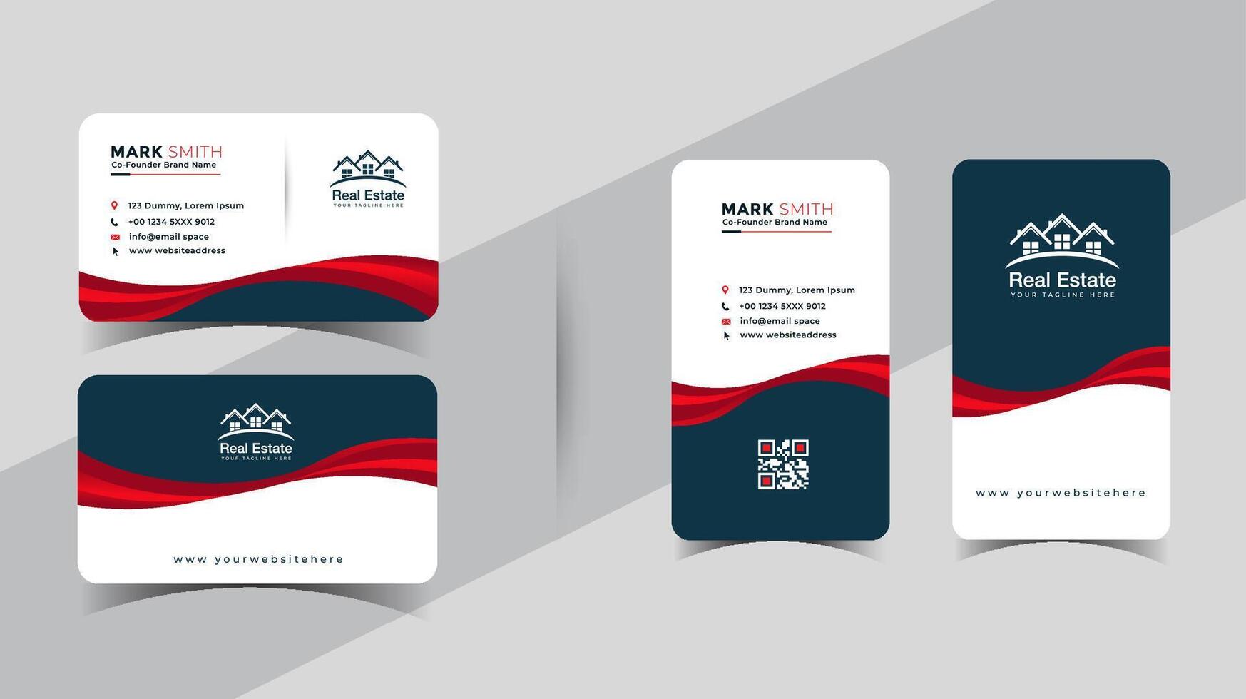 Elegant Minimalist Business Card vector