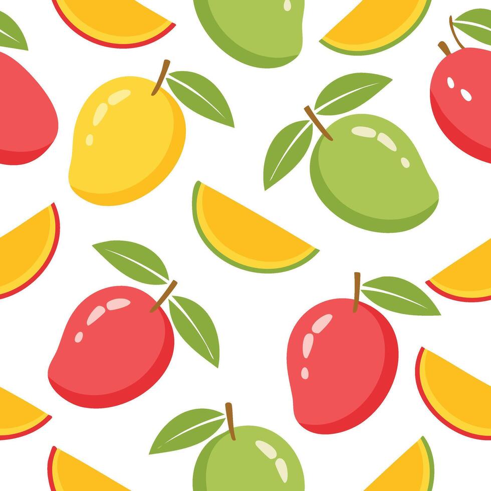 colorful mangoes pattern vector